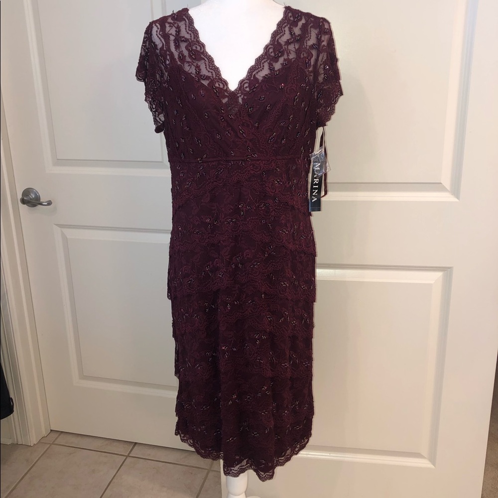 Women’s Mid-Length Beaded Evening Dress